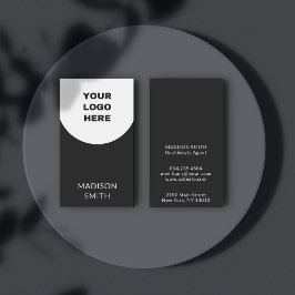 Minimalistisk Logotyp i svartvitt Visitkort