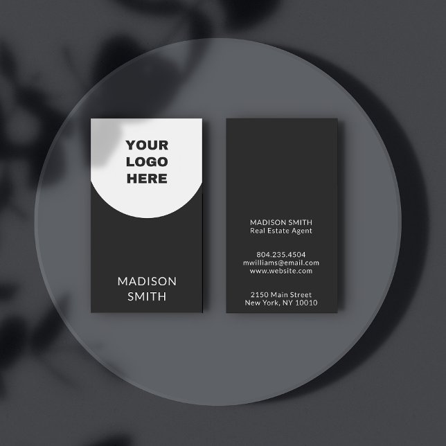 Minimalistisk Logotyp i svartvitt Visitkort (Business Logo Black & White Arch Minimalist Business Card
)