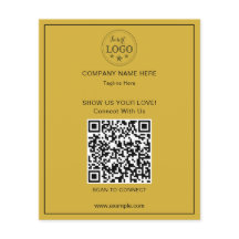 Minimalistisk logotyp och QR-kod för företagsmarkn