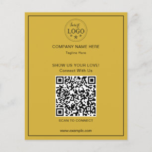Minimalistisk logotyp och QR-kod för företagsmarkn Flygblad