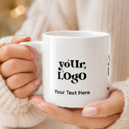 Minimalistisk logotyp och text näringsverksamhet espressomugg