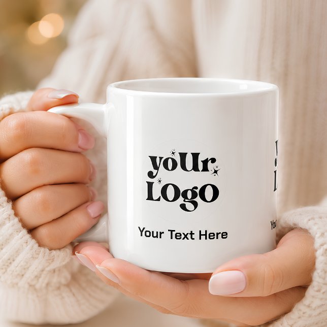 Minimalistisk logotyp och text näringsverksamhet espressomugg (Skapare uppladdad)