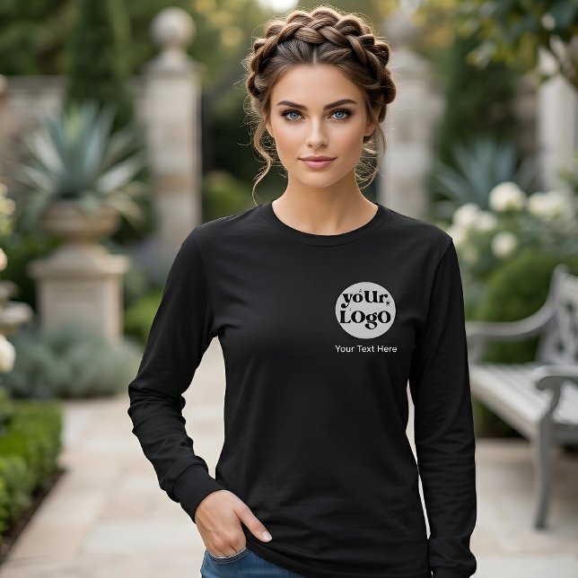Minimalistisk logotyp och text näringsverksamhet t shirt (Skapare uppladdad)