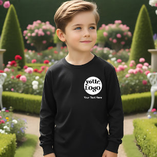 Minimalistisk logotyp och text näringsverksamhet t shirt