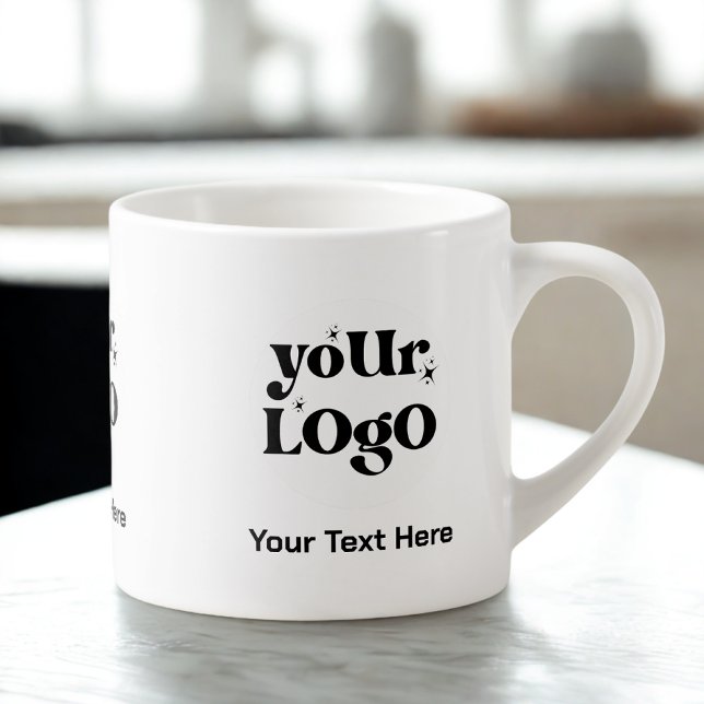 Minimalistisk Logotyp och textverksamhet Espressomugg (Skapare uppladdad)