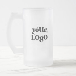 Minimalistisk Logotyp och textverksamhet Frostat Ölglas