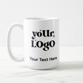 Minimalistisk Logotyp och textverksamhet Kaffemugg