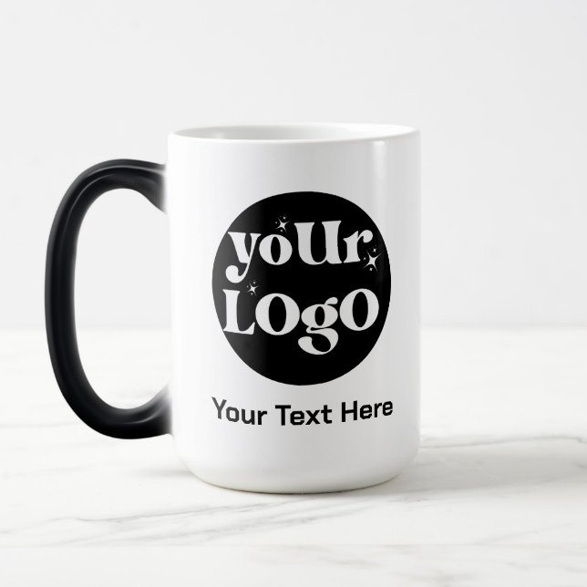 Minimalistisk Logotyp och textverksamhet Magisk Mugg (Vänster)