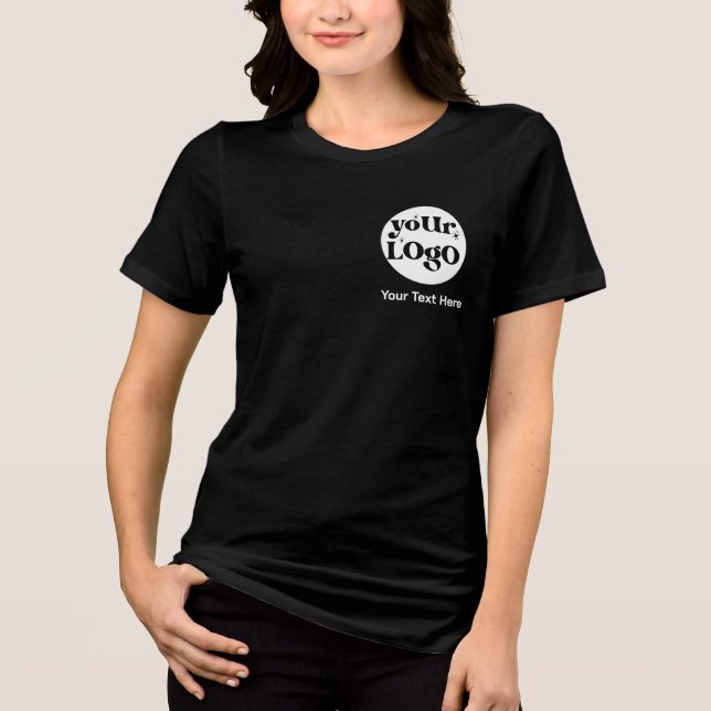 Minimalistisk Logotyp och textverksamhet T Shirt (Framsida)