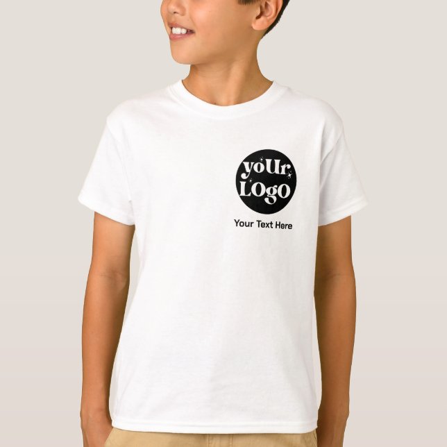 Minimalistisk Logotyp och textverksamhet T Shirt (Framsida)