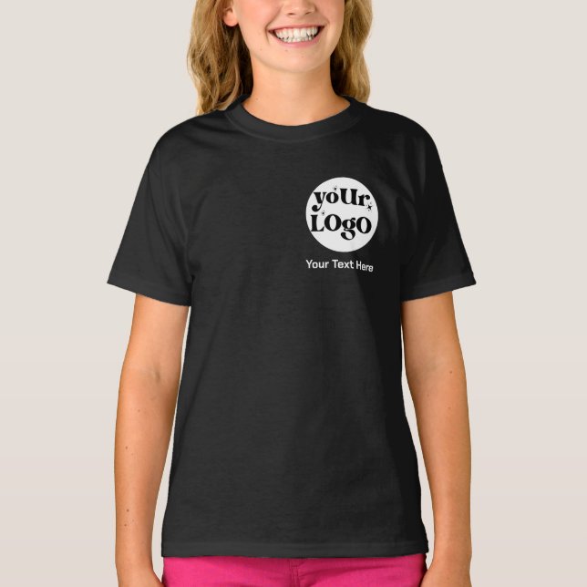 Minimalistisk Logotyp och textverksamhet T Shirt (Framsida)