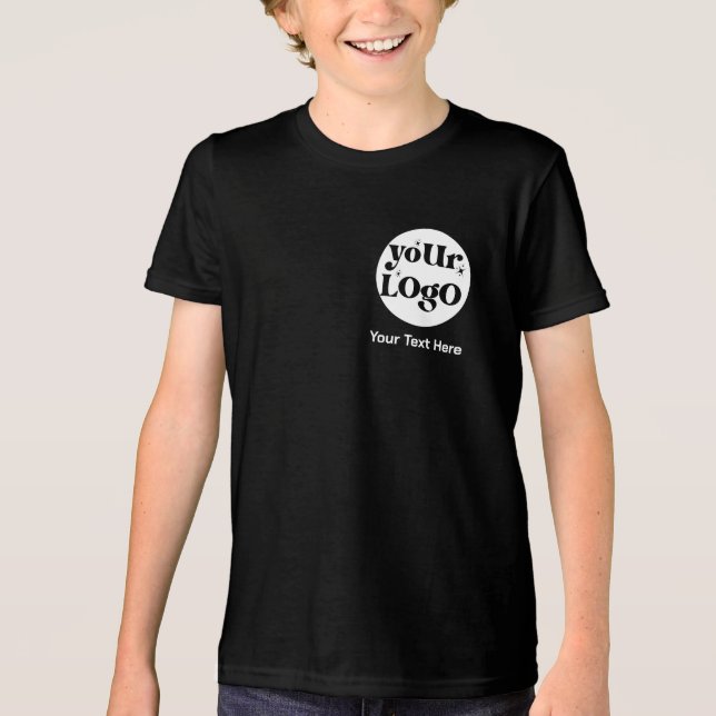 Minimalistisk Logotyp och textverksamhet T Shirt (Framsida)