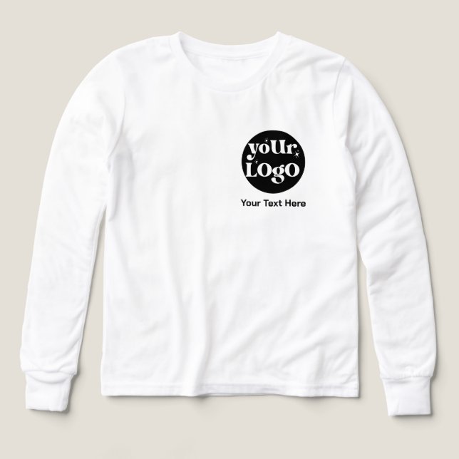 Minimalistisk Logotyp och textverksamhet T Shirt (Design framsida)