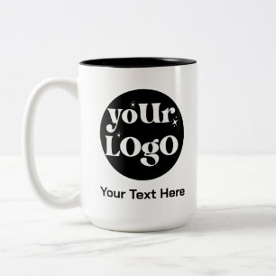 Minimalistisk Logotyp och textverksamhet Två-Tonad Mugg
