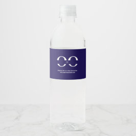 Minimalistisk logotyp QR-företagsetikett för varum Vattenflaskor Etikett