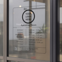 Minimalistisk logotyp QR-kod Öppettider