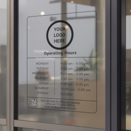 Minimalistisk logotyp QR-kod Öppettider för företa
