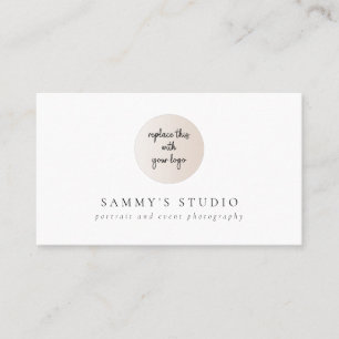 Minimalistisk Logotyp QR-kodsfotografi Studio Busi Visitkort