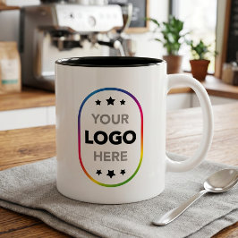 Minimalistisk Logotyp Reklammörgel - Din Logotyp H Två-Tonad Mugg