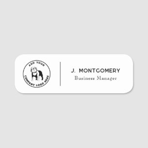 Minimalistisk Logotyp - teknisk personal Namnbricka