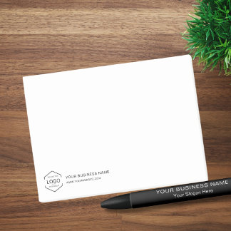 Minimalistisk Logotyp - vit Post-it Block