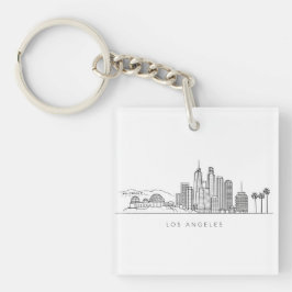 Minimalistisk Los Angeles Skyline Illustration