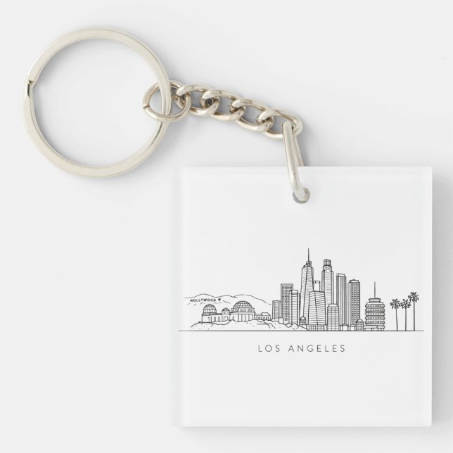 Minimalistisk Los Angeles Skyline Illustration (Framsidan)