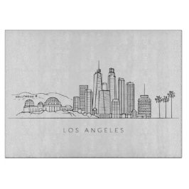 Minimalistisk Los Angeles Skyline Illustration