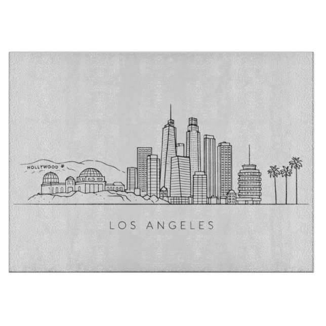 Minimalistisk Los Angeles Skyline Illustration (Framsidan)