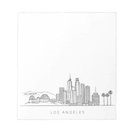Minimalistisk Los Angeles Skyline Illustration Anteckningsblock