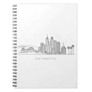 Minimalistisk Los Angeles Skyline Illustration Anteckningsbok