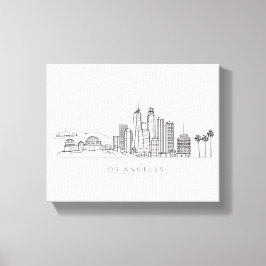 Minimalistisk Los Angeles Skyline Illustration Canvastryck