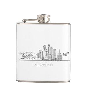 Minimalistisk Los Angeles Skyline Illustration Fickplunta