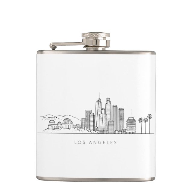 Minimalistisk Los Angeles Skyline Illustration Fickplunta (Framsidan)