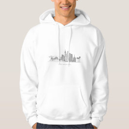 Minimalistisk Los Angeles Skyline Illustration Hoodie