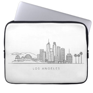 Minimalistisk Los Angeles Skyline Illustration Laptop Fodral