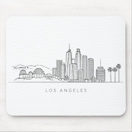 Minimalistisk Los Angeles Skyline Illustration Musmatta