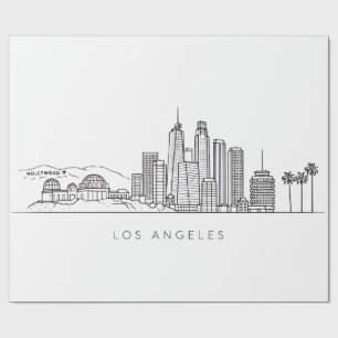 Minimalistisk Los Angeles Skyline Illustration Presentpapper