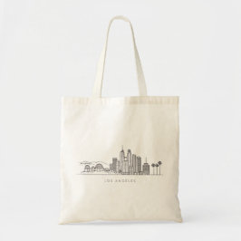 Minimalistisk Los Angeles Skyline Illustration Tygkasse