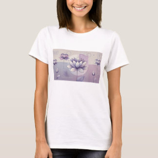Minimalistisk Lotus Flower-grafik - lätt Lila T Shirt