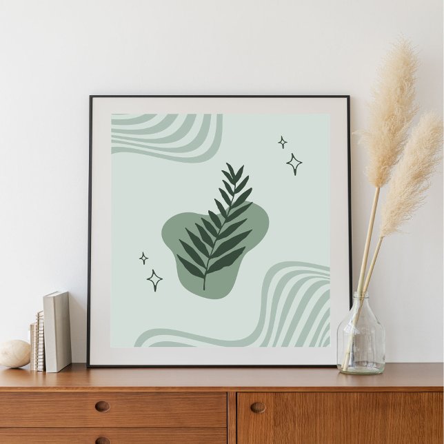Minimalistisk Löv för abstrakt Poster (Living Room)