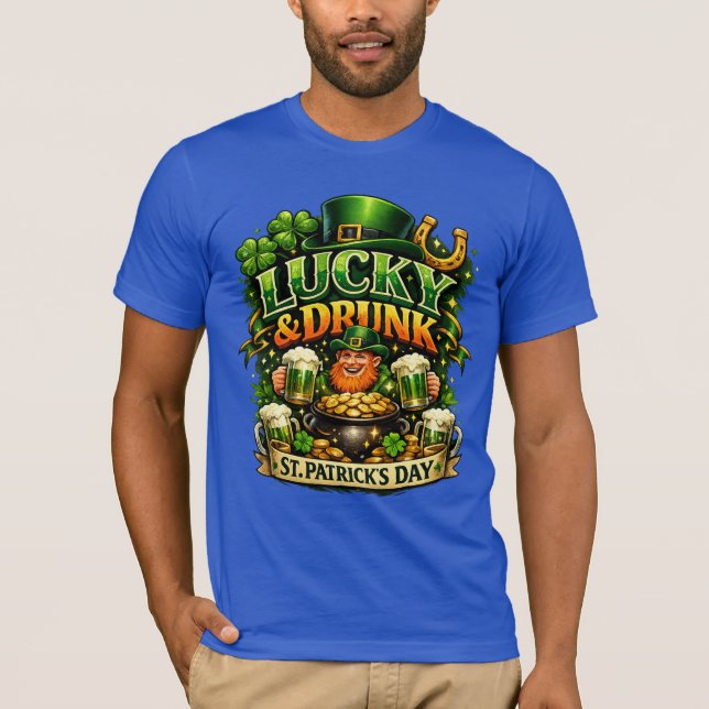 Minimalistisk Lucky Shamrock T-Shirt (Framsida)