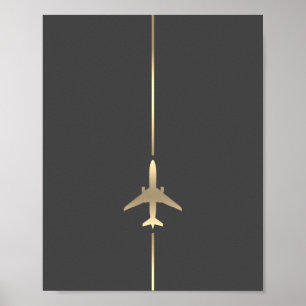Minimalistisk luftfart poster