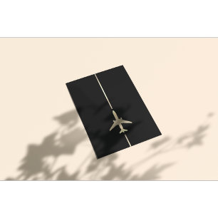 Minimalistisk luftfart reklamblad