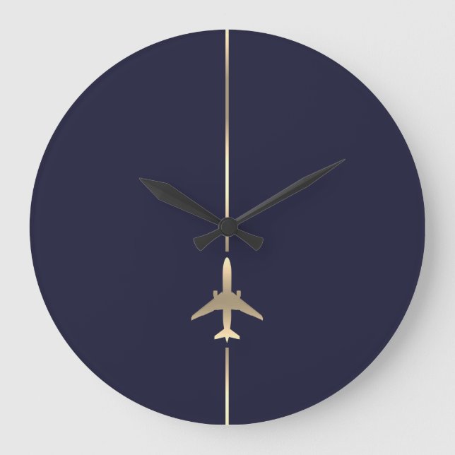 Minimalistisk luftfart stor klocka (Framsida)