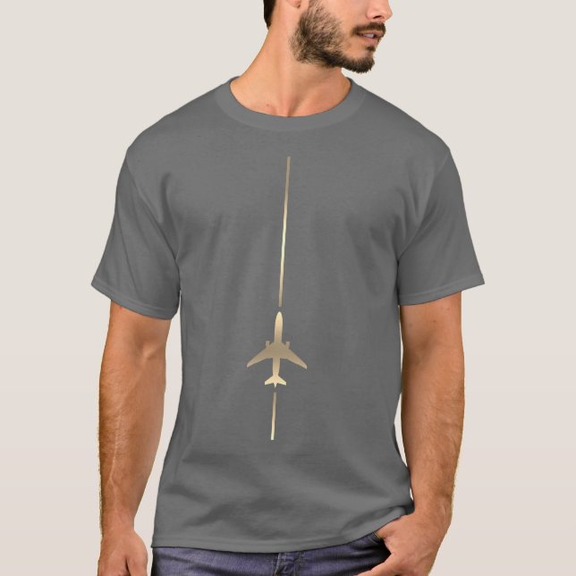 Minimalistisk luftfart t shirt (Framsida)
