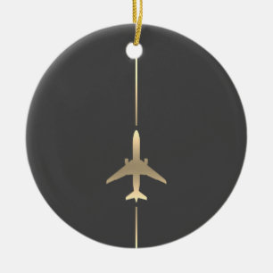 Minimalistisk luftfartsornament julgransprydnad keramik