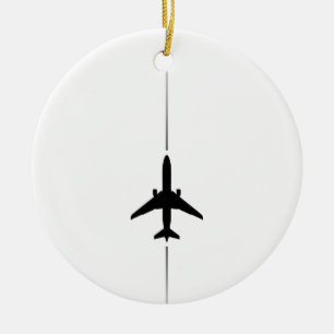 Minimalistisk luftfartsornament julgransprydnad keramik