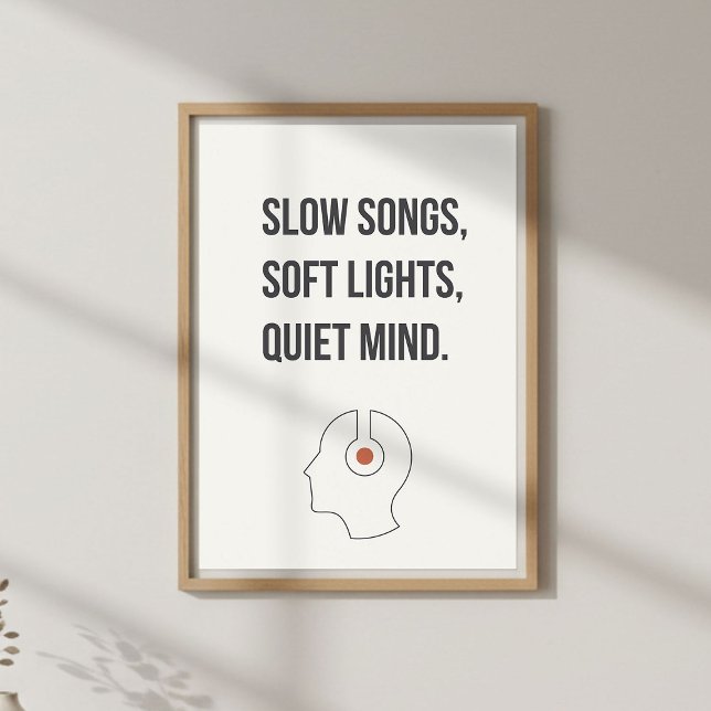 Minimalistisk lugn Citat. Avslappnande sovrumsdeko Poster (Skapare uppladdad)