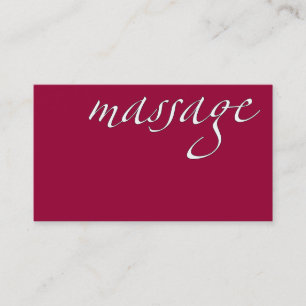 Minimalistisk lugnande wellness massage profession visitkort